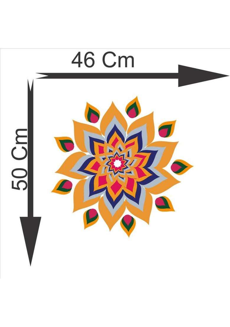 Sahaj Dcor 127 cm rangoli wall sticker Self Adhesive Sticker(Pack of 1) - Indya