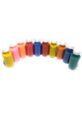 imtion Pack of 10 Rangoli Powder(Pink Blue Red Yellow Brown White Green Pink Orange Purple Maroon)