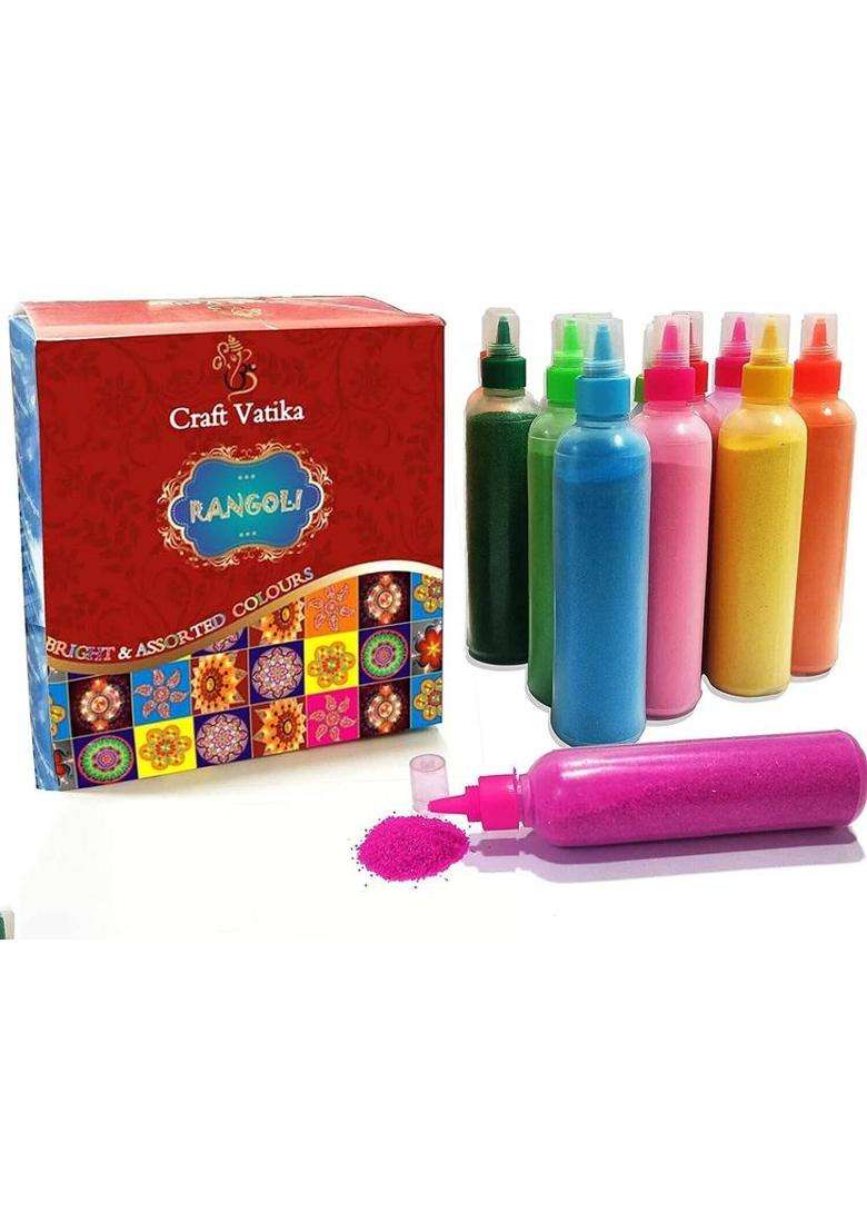 NIWANI Pack of 12 Rangoli Powder(Multicolor) - Indya