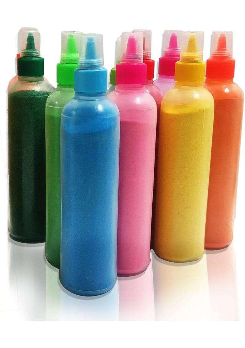 CraftVatika Pack of 10 Rangoli Powder(Multicolor) - Indya
