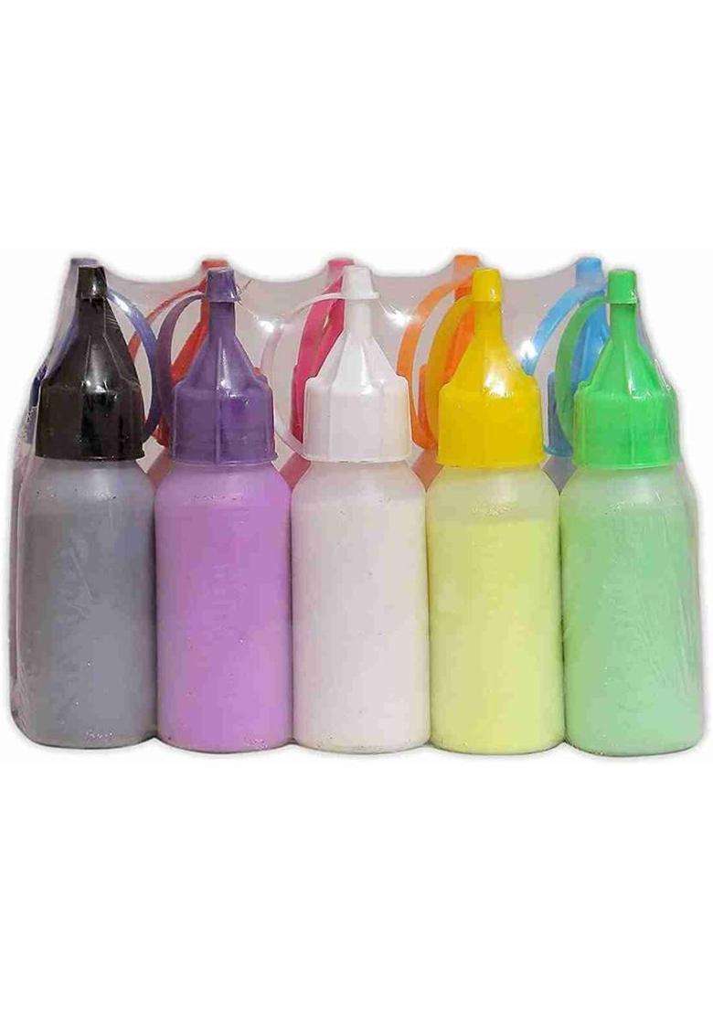 JSA CREATIONS Pack of 10 Rangoli Powder(Black Yellow Red White Green Pink Orange Purple Maroon Gold) - Indya