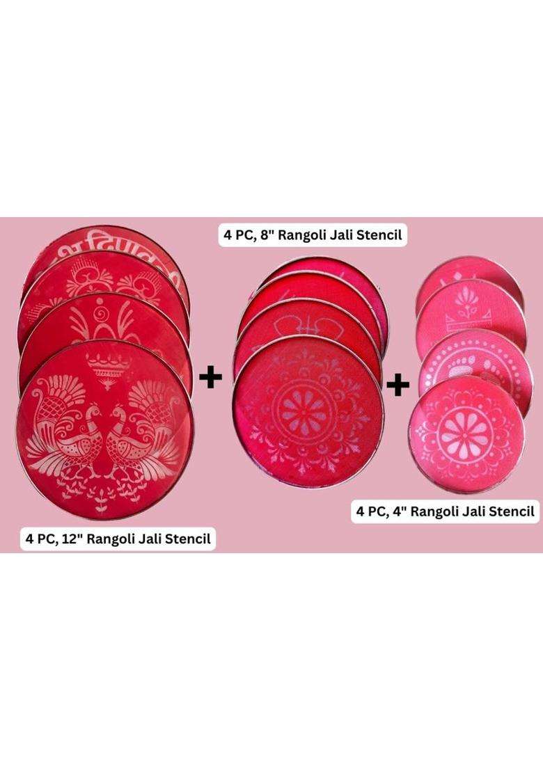 Artonezt Kolam Rangoli Stencils for Door Entrance Plastic Rangoli Mats 12 8 4 Rangoli Stencil - Indya