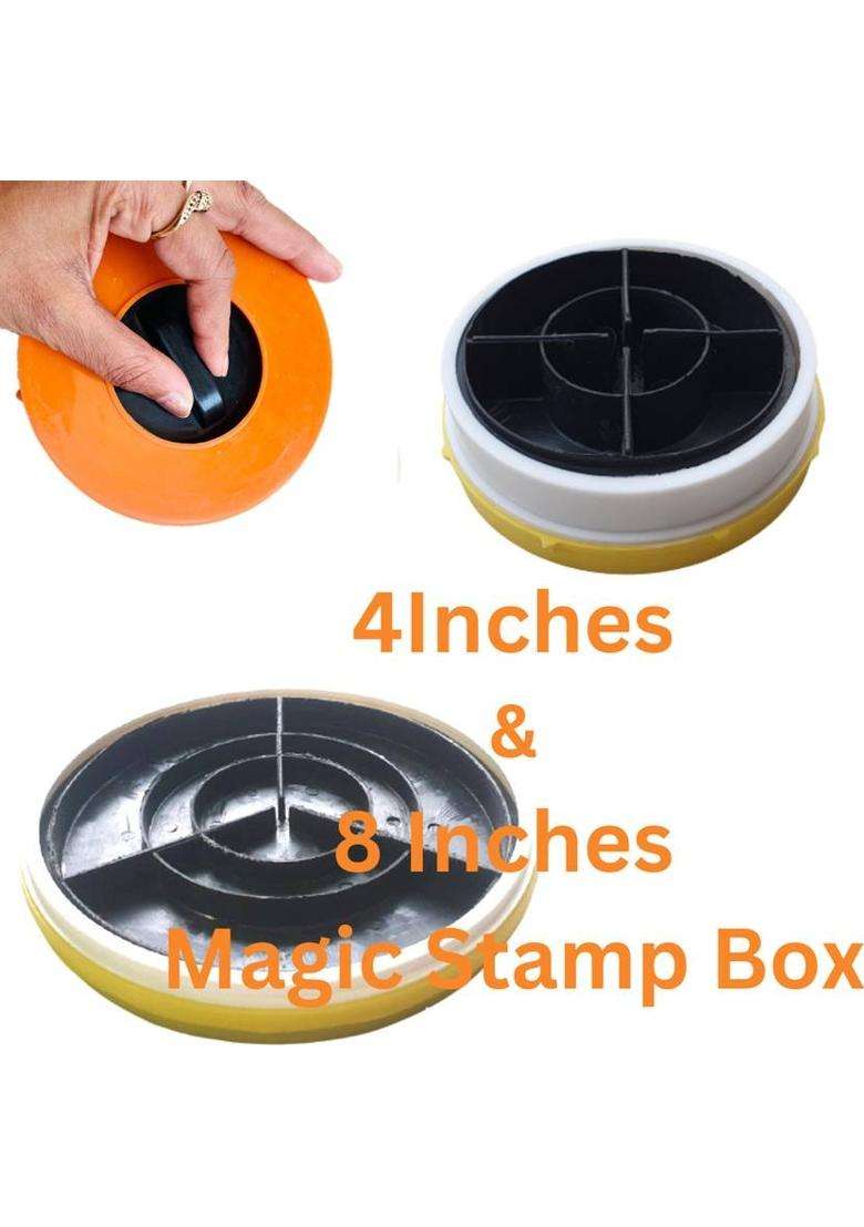 Artonezt 2 Magic Rangoli Stamp (4+8) 6 Rangoli Powder Bottles 10 Stencils 1 Pen Rangoli Stencil - Indya
