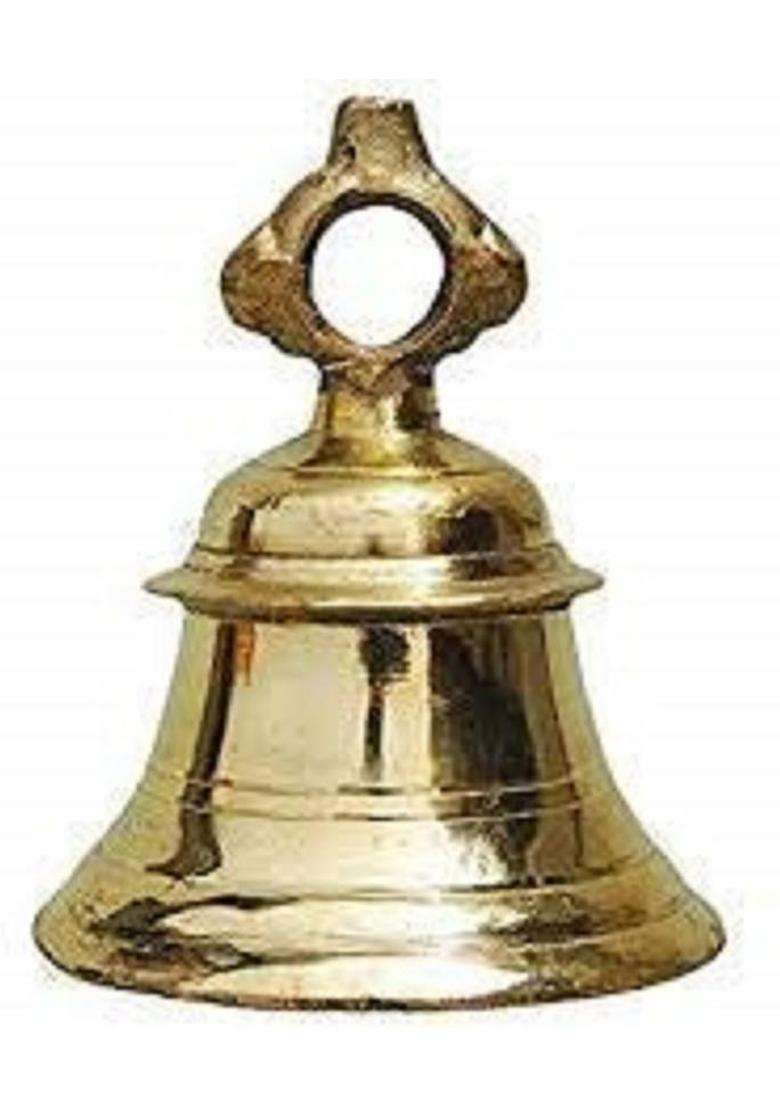 A & S VENTURES Brass Pooja Bell(Gold Pack of 1) - Indya