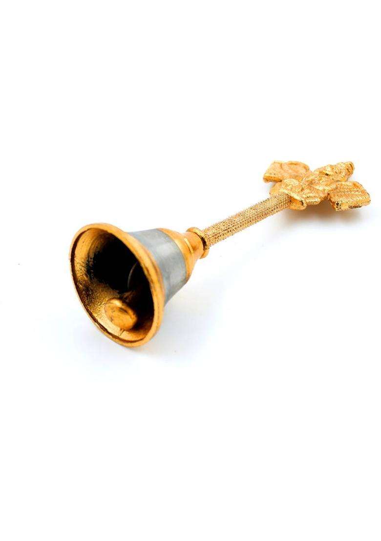 Divaura Set Of 2 Garud Head Small Size Spiritual Prayer Bell for Mandir & Puja Rituals Plastic Pooja Bell(Yellow Pack of 2) - Indya
