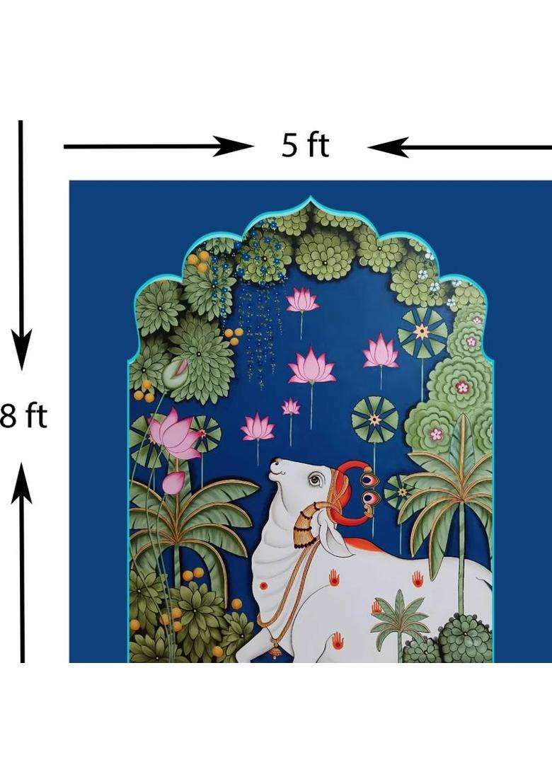 NK Textiles Backdrop for Decoration in Wedding Pooja Katha etc. Altar Cloth - Indya