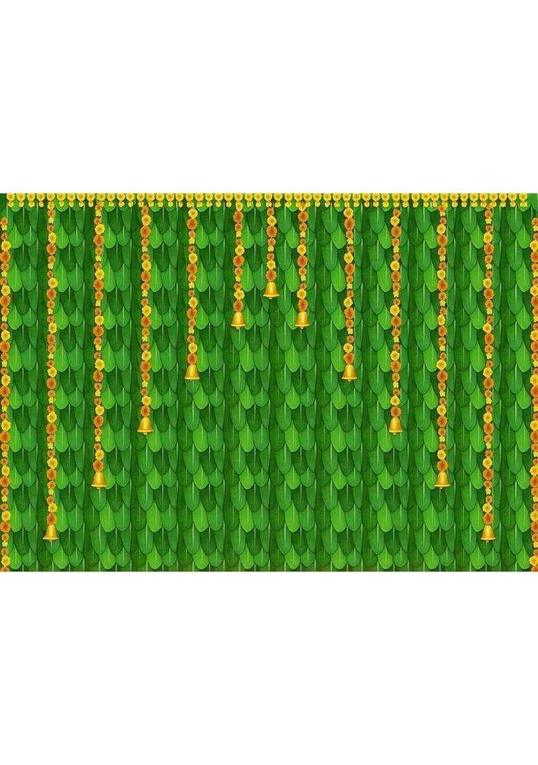MANIFER background haldi traditional backdrop vinayaka chavithimandap decoration Altar Cloth - Indya