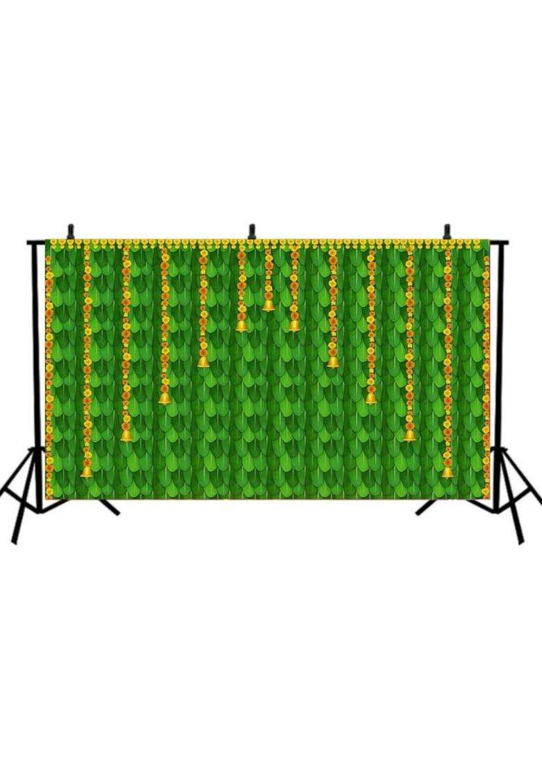 MANIFER background haldi traditional backdrop vinayaka chavithimandap decoration Altar Cloth - Indya