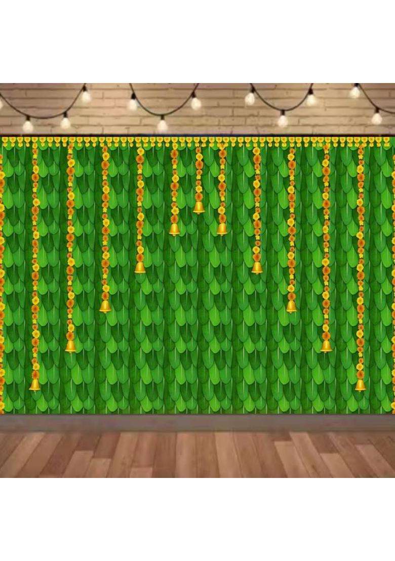 MANIFER background haldi traditional backdrop vinayaka chavithimandap decoration Altar Cloth - Indya