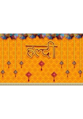MANIFER Haldi Decoration Curtain Febric for Haldi Backdrop Decoration Altar Cloth