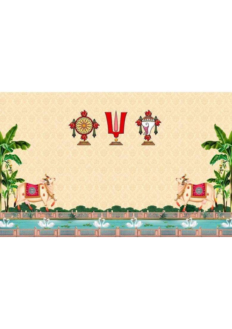 NK Textiles Background Decoration Cloth for Pooja Carnival Wedding Cocktails Altar Cloth - Indya