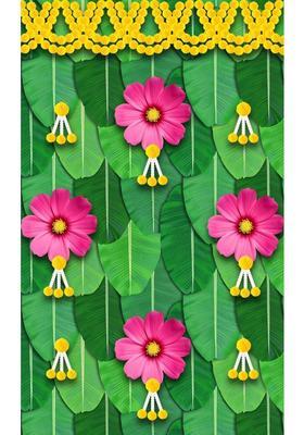 NK Textiles Backdrop for Decoration in Wedding Pooja Katha etc. Altar Cloth