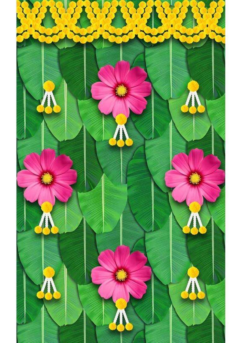 NK Textiles Backdrop for Decoration in Wedding Pooja Katha etc. Altar Cloth - Indya