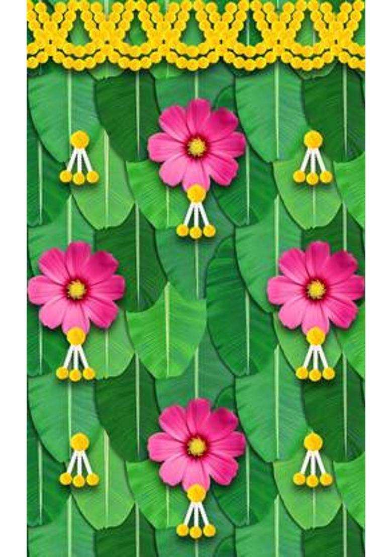 NK Textiles Backdrop for Decoration in Wedding Pooja Katha etc. Altar Cloth - Indya