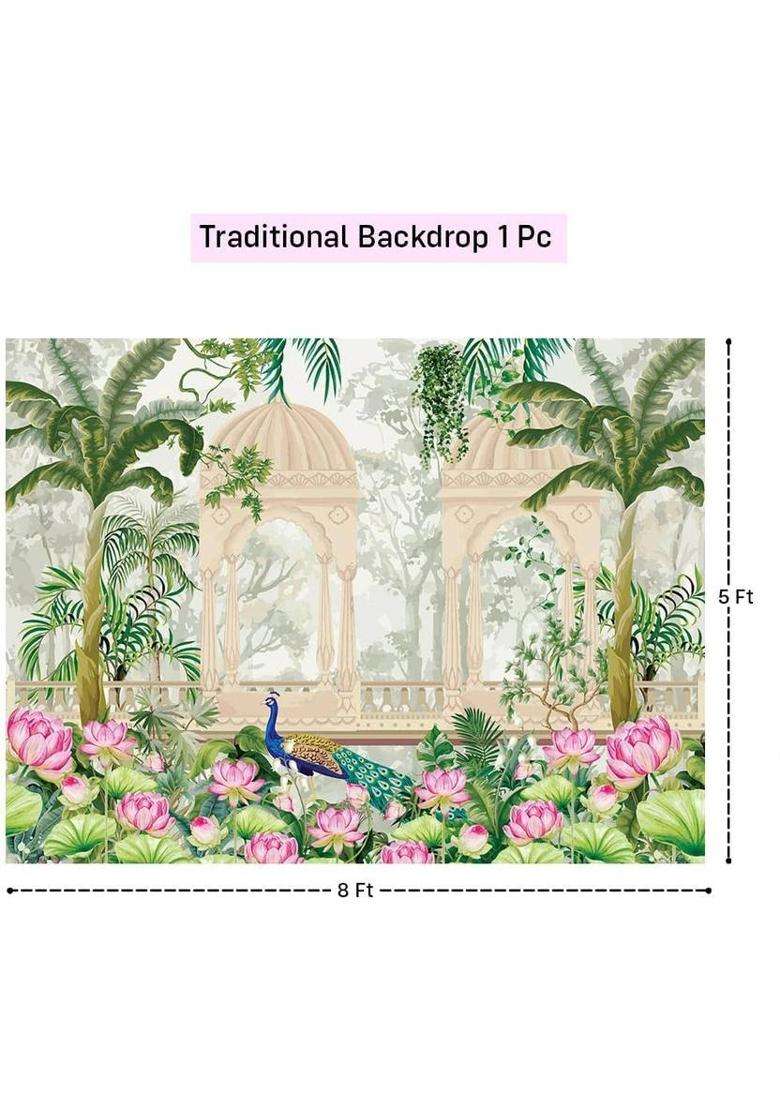 NK Textiles Background Decoration Cloth for Pooja Carnival Wedding Cocktails Altar Cloth - Indya