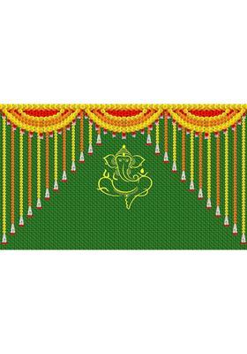 NK Textiles Backdrop for Decoration in Wedding Pooja Katha etc. Altar Cloth