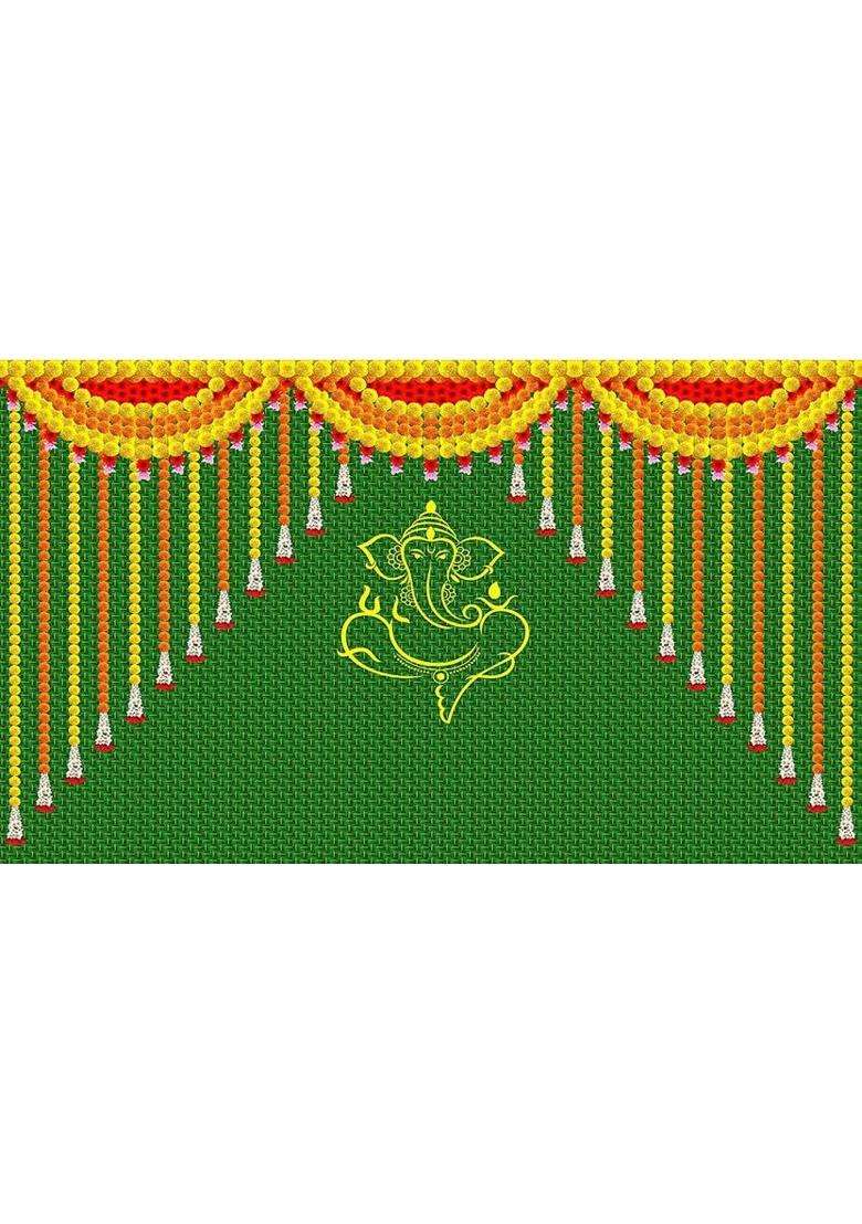 NK Textiles Backdrop for Decoration in Wedding Pooja Katha etc. Altar Cloth - Indya