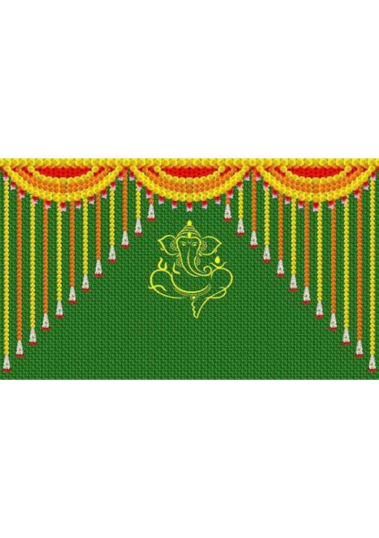 NK Textiles Backdrop for Decoration in Wedding Pooja Katha etc. Altar Cloth - Indya