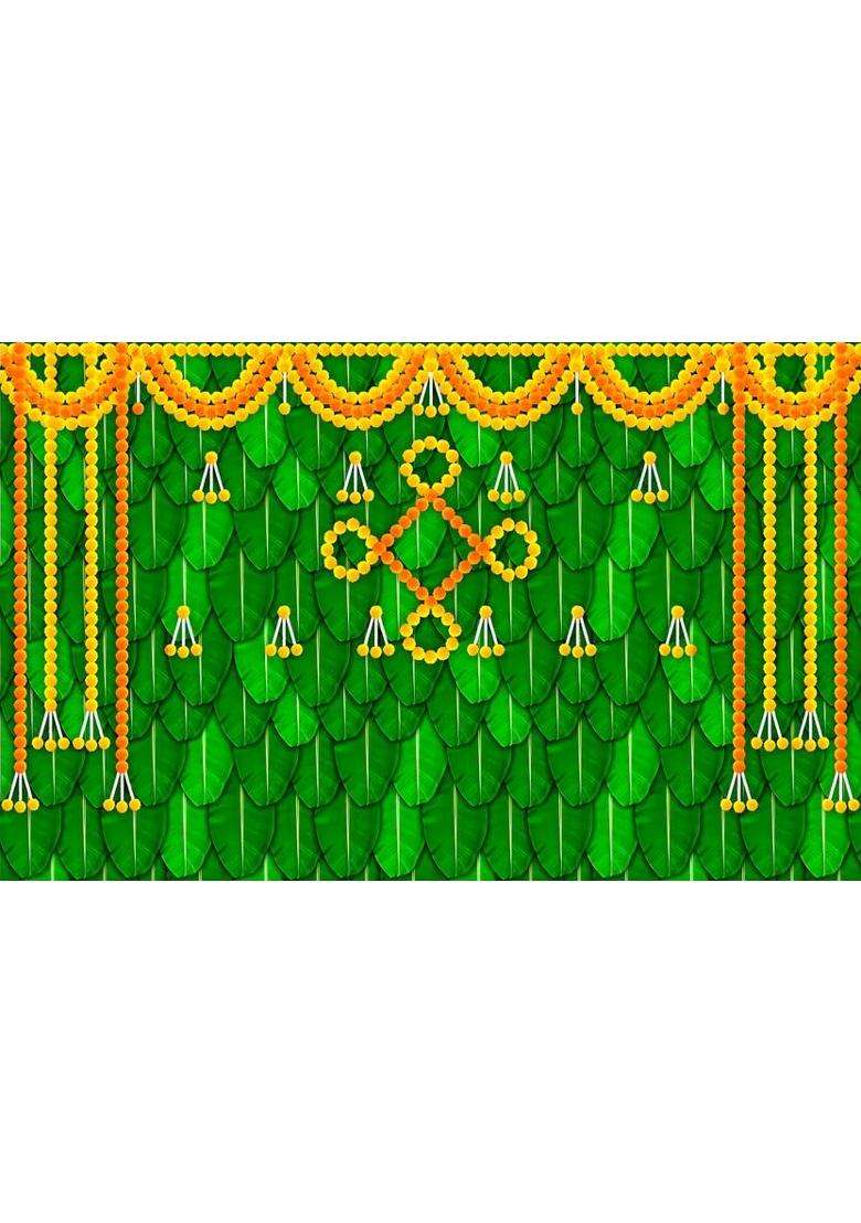 NK Textiles Background Decoration Cloth for Pooja Carnival Wedding Cocktails Altar Cloth - Indya