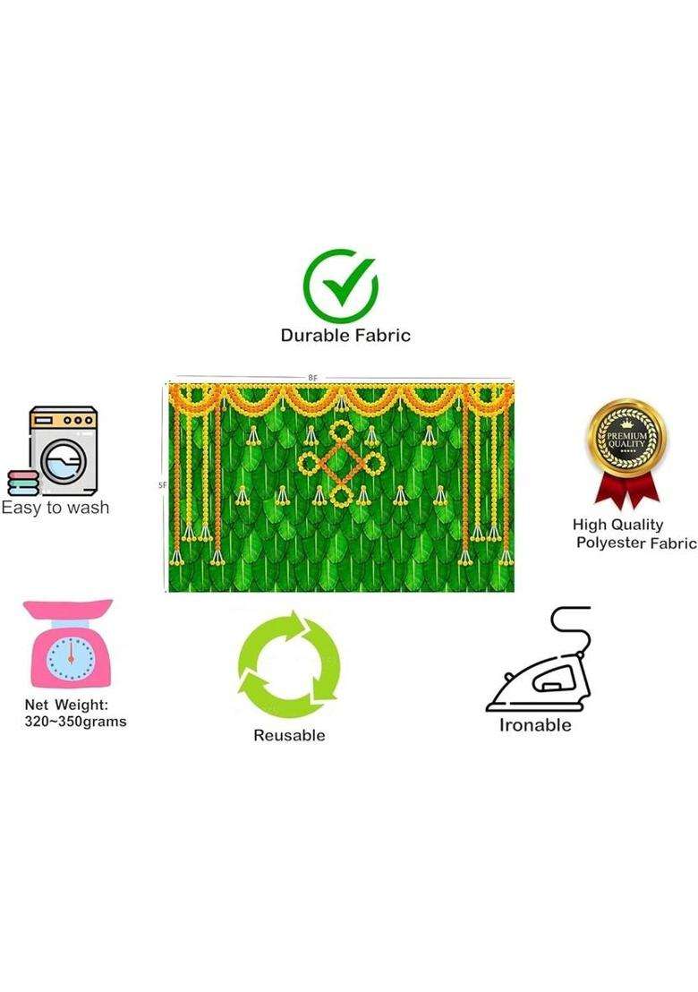 NK Textiles Background Decoration Cloth for Pooja Carnival Wedding Cocktails Altar Cloth - Indya