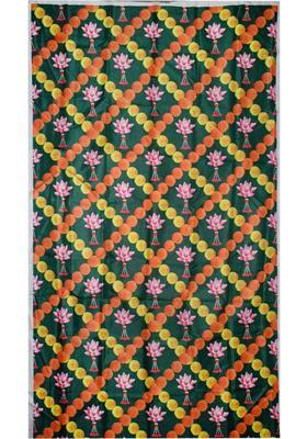 Puja N Pujari Marigold Toran Design Backdrop Cloth for Pooja Decoration Altar Cloth