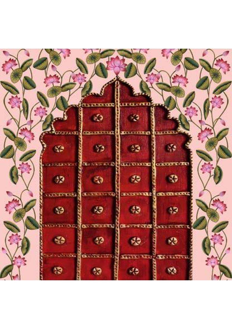 NK Textiles Backdrop for Decoration in Wedding Pooja Katha etc. Altar Cloth - Indya