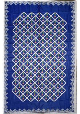 Puja N Pujari Blue Toran Design Backdrop Cloth for Pooja Decoration Altar Cloth
