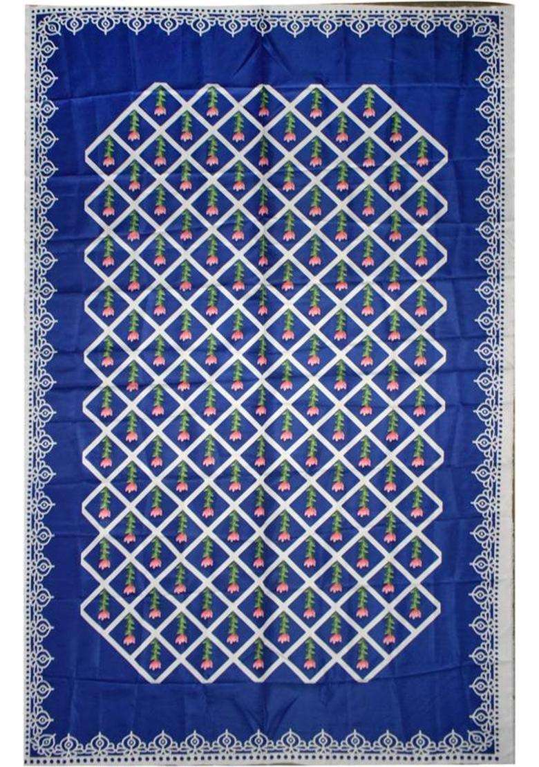 Puja N Pujari Blue Toran Design Backdrop Cloth for Pooja Decoration Altar Cloth - Indya