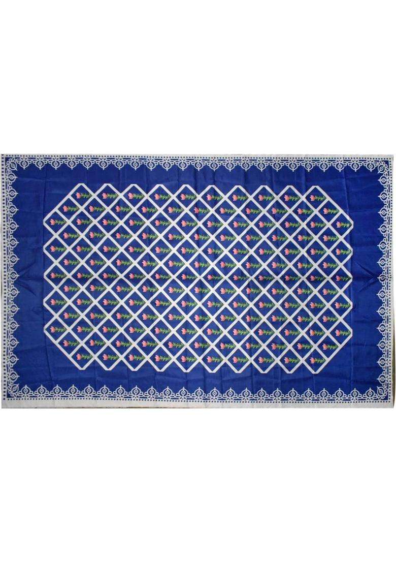 Puja N Pujari Blue Toran Design Backdrop Cloth for Pooja Decoration Altar Cloth - Indya
