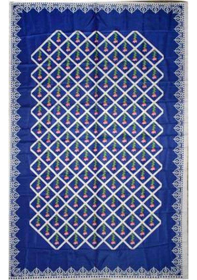Puja N Pujari Blue Toran Design Backdrop Cloth for Pooja Decoration Altar Cloth - Indya