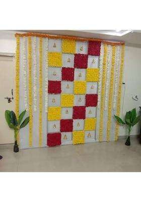 SellPlus Backdrop Setup for Mehndi haldi Marrige Pooja ganpati Home Decoration Garland(Multicolor)