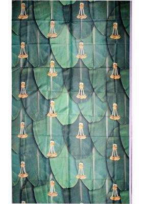 Puja N Pujari Banana Leaf Backdrop Cloth for Pooja Decoration Altar Cloth