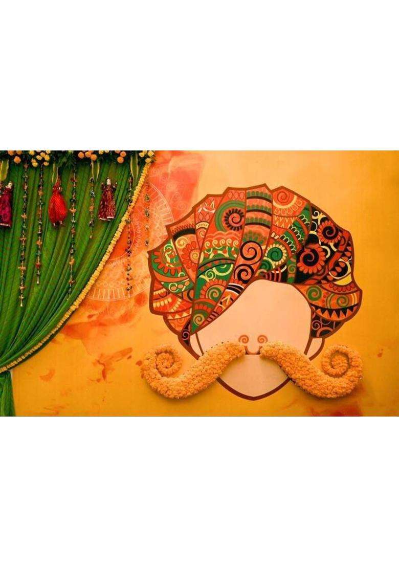 MANIFER Haldi Backdrop Decoration Altar Cloth - Indya