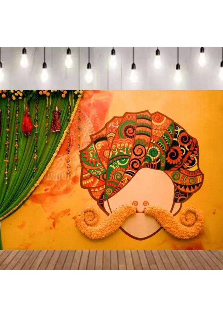 MANIFER Haldi Backdrop Decoration Altar Cloth - Indya