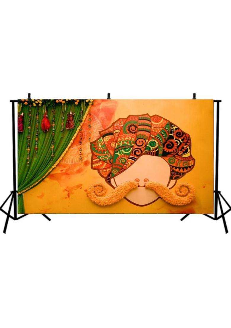 MANIFER Haldi Backdrop Decoration Altar Cloth - Indya