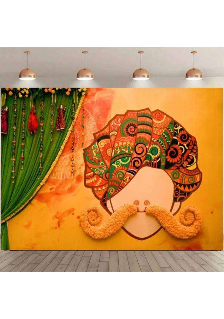 MANIFER Haldi Backdrop Decoration Altar Cloth - Indya
