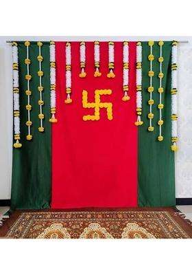 SellPlus Backdrop Setup for Mehndi haldi Marriage Pooja Home Decoration Raw Material Garland(Multicolor)