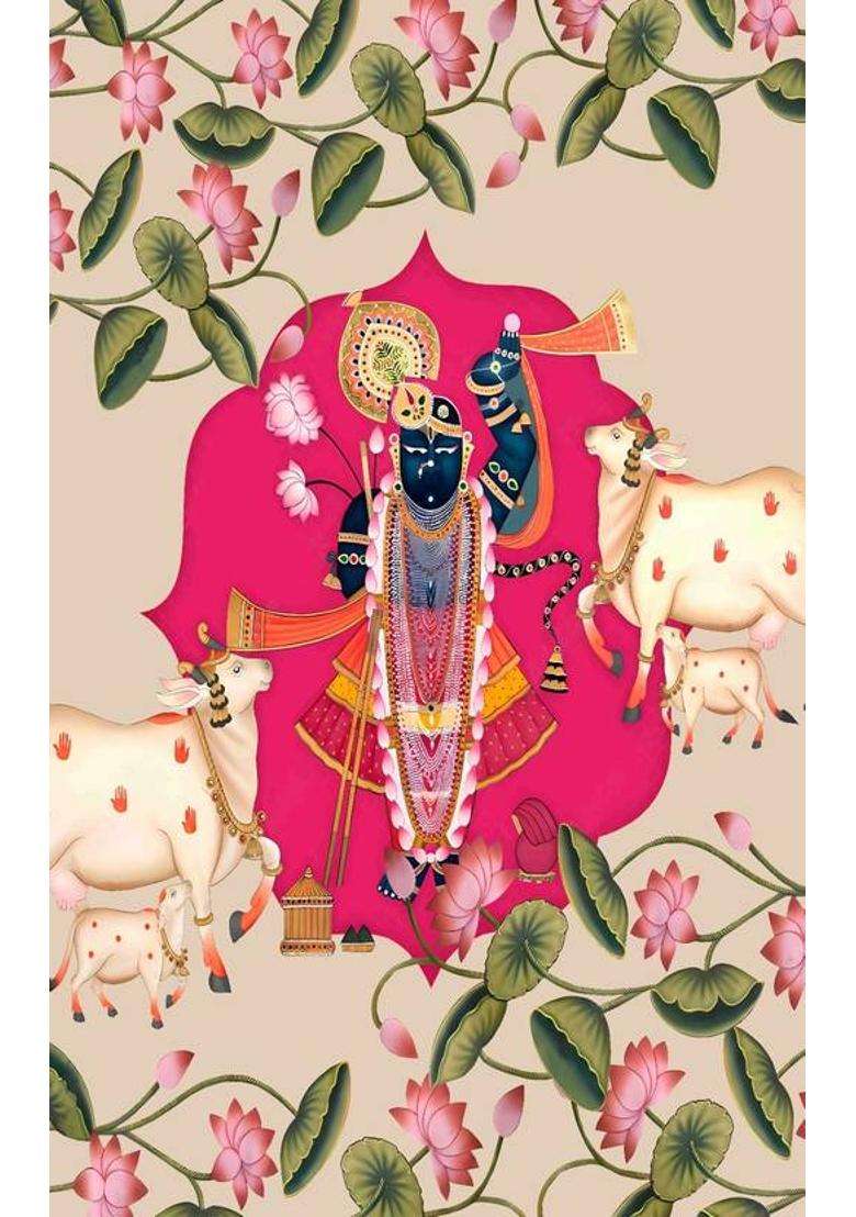 NK Textiles Backdrop for Decoration in Wedding Pooja Katha etc. Altar Cloth - Indya