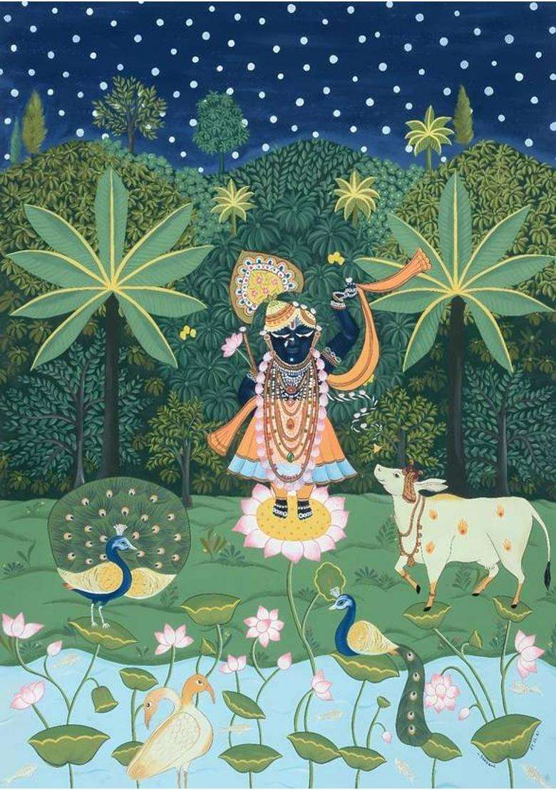 NK Textiles Backdrop for Decoration in Wedding Pooja Katha etc. Altar Cloth - Indya
