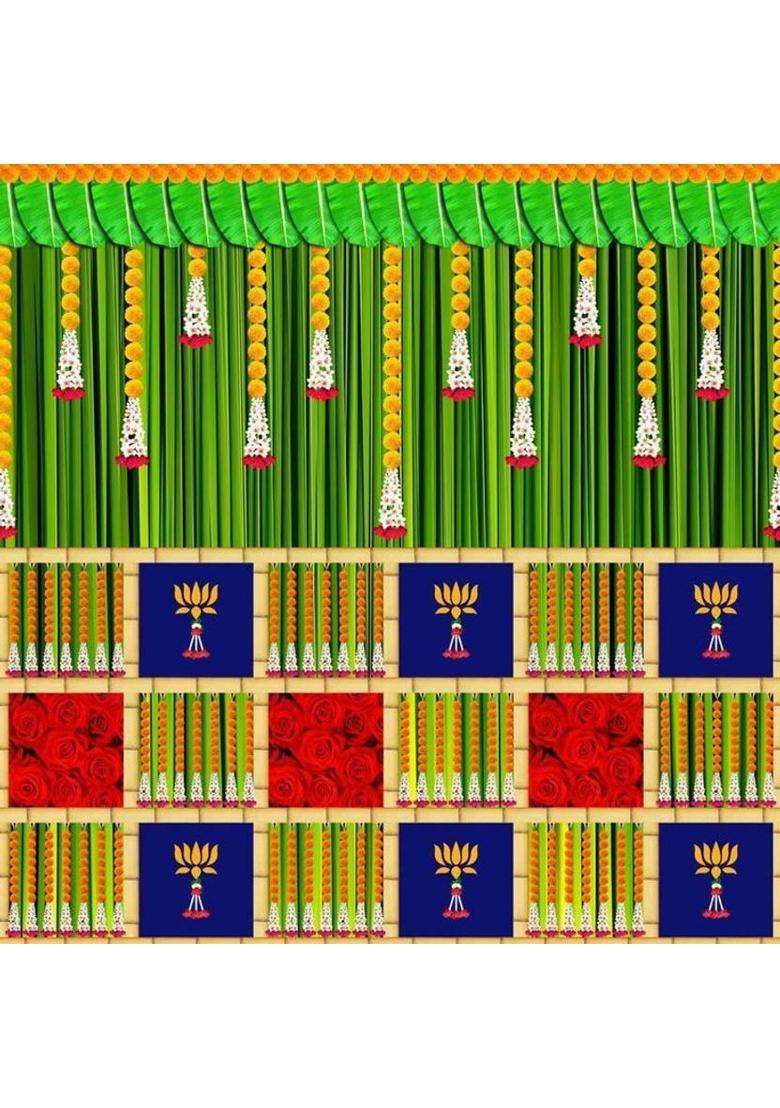 MANIFER Pichwai Backdrop Backdrop Decoration Cloth Cloth For Katha Altar Cloth - Indya