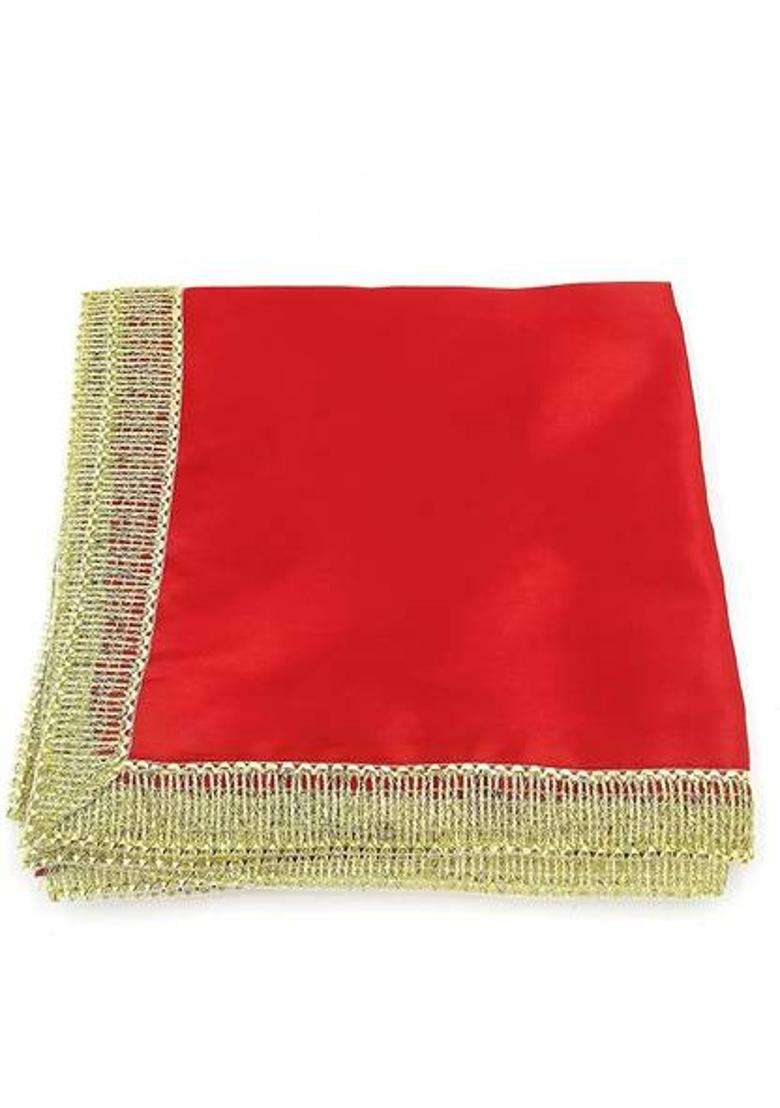 KAM HOME Satin Altar Cloth mat for mandir Temple and Pooja Decoration (Pack of 1) Altar Cloth - Indya