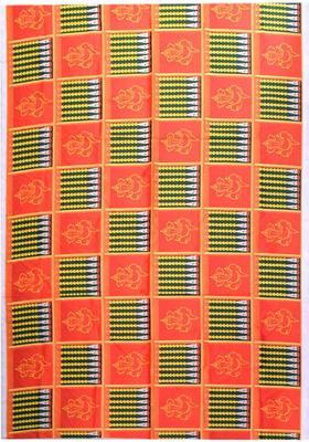 Puja N Pujari Multicolour Ganesh and Toran Design Backdrop Cloth for Pooja Decoration Altar Cloth