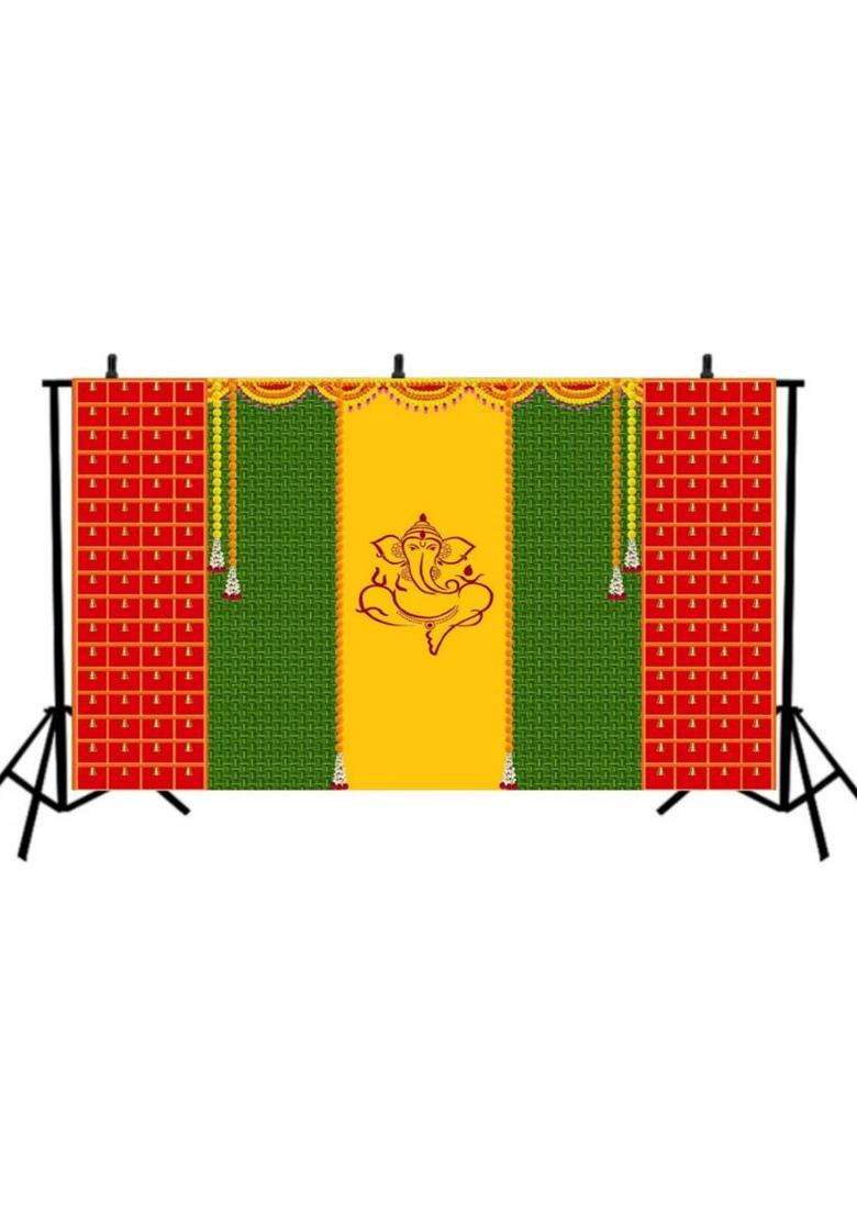 MANIFER Premium Quality Digital Printed Backdrop Cloth for Stage Decoration Altar Cloth - Indya
