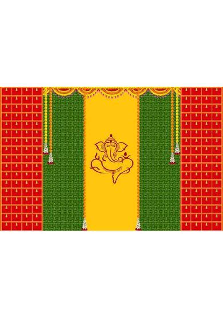 MANIFER Premium Quality Digital Printed Backdrop Cloth for Stage Decoration Altar Cloth - Indya