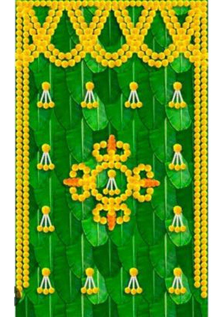 MANIFER Festive backdrop for home pooja backdrop decoration cloth Altar Cloth - Indya