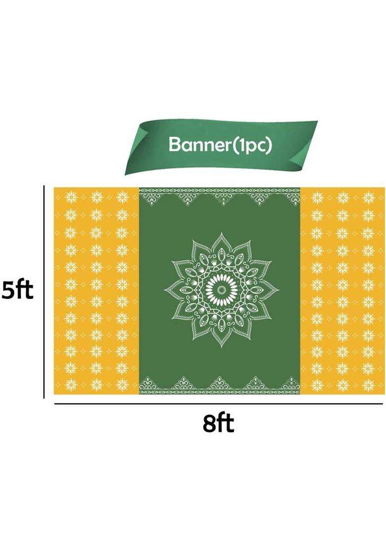 NK Textiles Background Decoration Cloth for Pooja Wedding Katha Altar Cloth - Indya