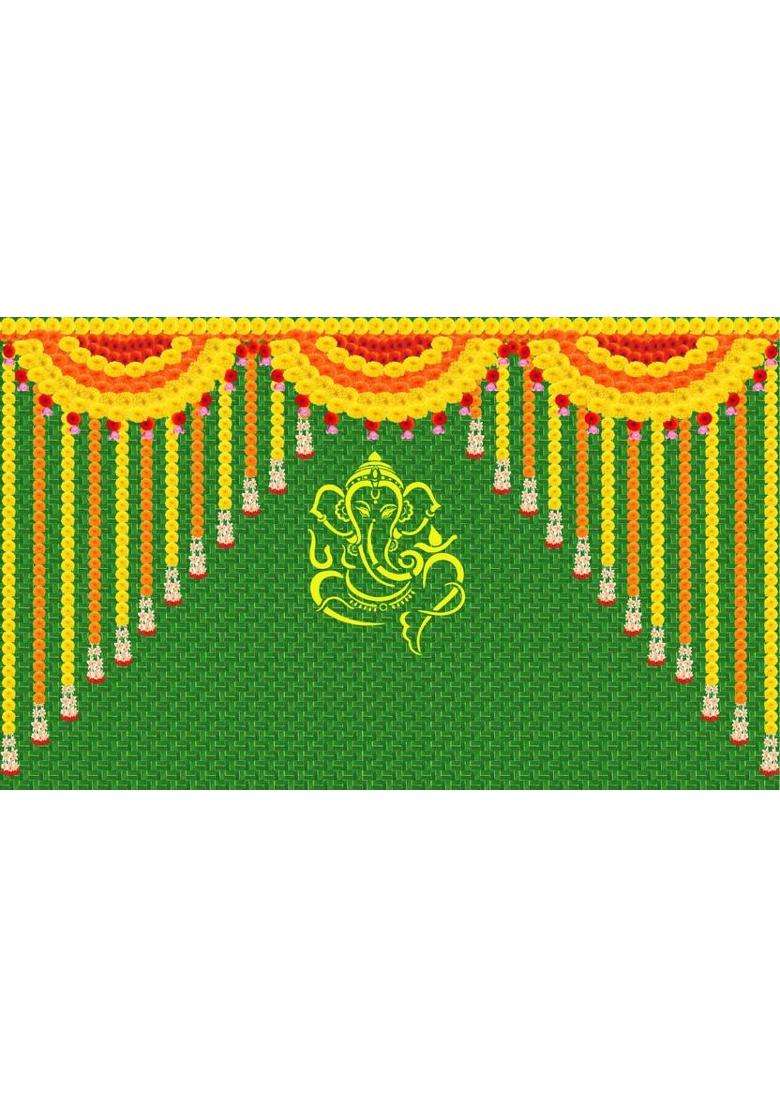 NK Textiles Backdrop for Decoration in Wedding Pooja Katha etc. Altar Cloth - Indya