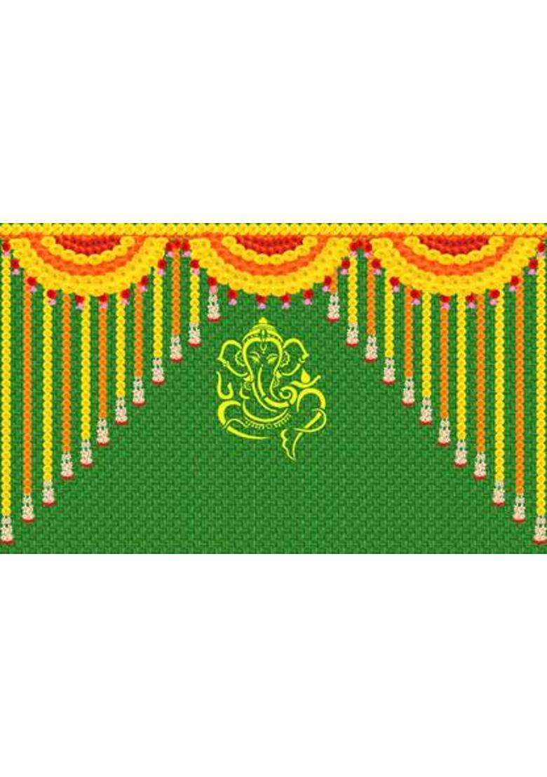 NK Textiles Backdrop for Decoration in Wedding Pooja Katha etc. Altar Cloth - Indya