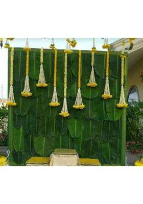 SellPlus Backdrop Setup for Mehndi haldi Marrige Pooja ganpati Decoration Toran(Artificial Genda Rajnigandha)