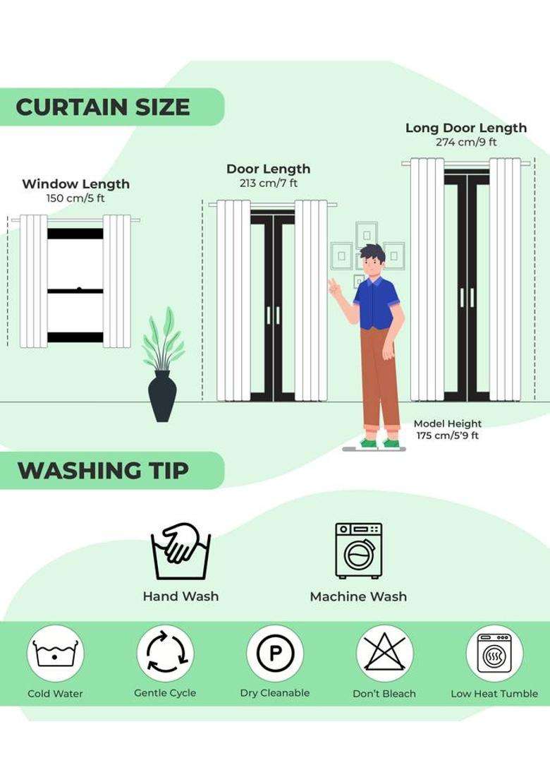 LOOMLYFE 153 cm (5 ft) Window Polyester Room Darkening Curtain Single Curtain(BlueKrishna 3D Printed) - Indya